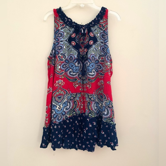 Biła sleeveless Boho tank top with tassels   Size XL - Picture 2 of 12